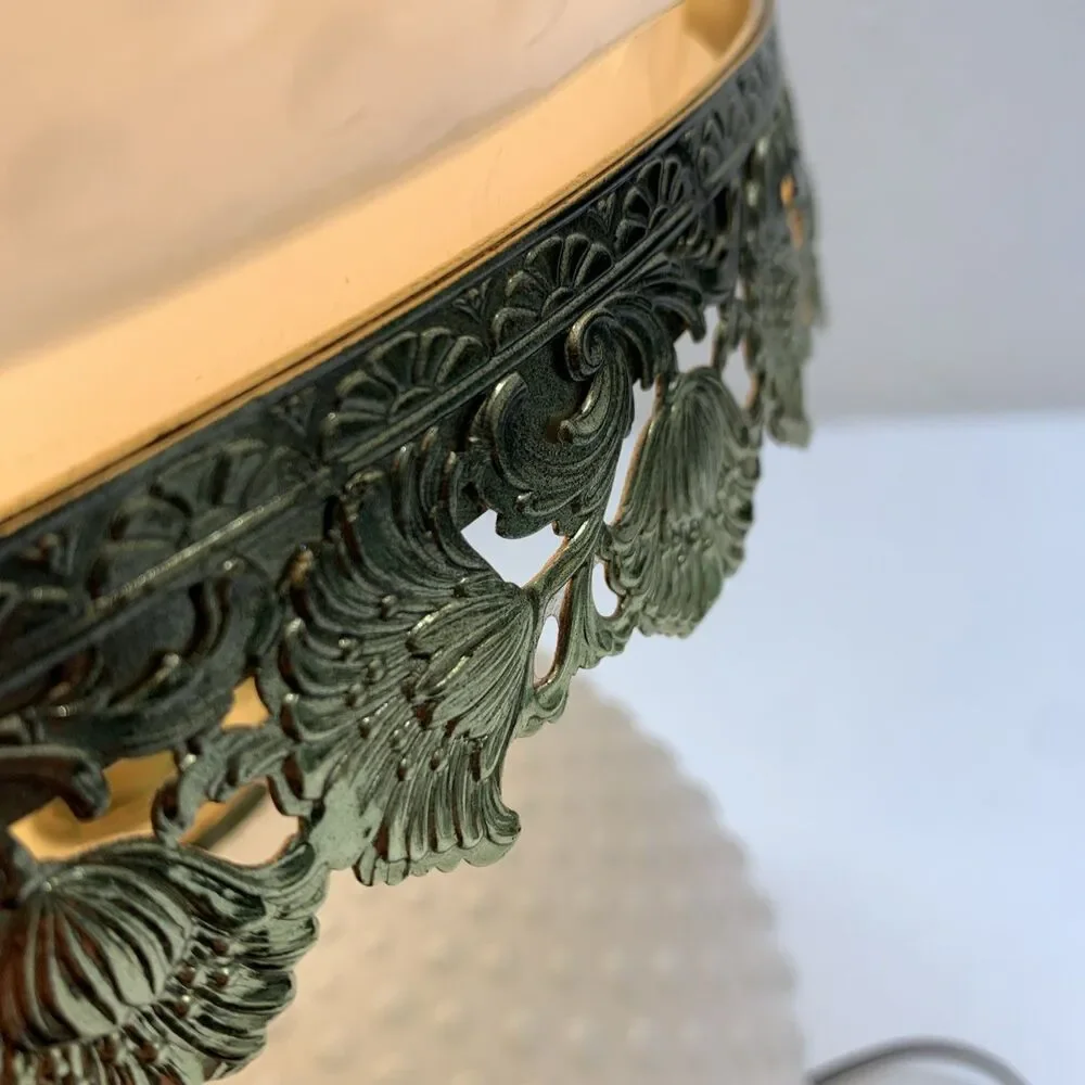 Vintage Hobnail Milk Glass Lamp Hurricane Parlor Gone With The Wind